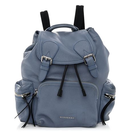 BURBERRY Deerskin Large Rucksack Backpack Slate Blue